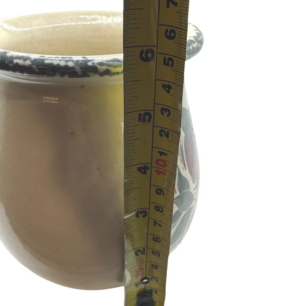 Home & Garden Party Apple‎ Stoneware Crock Hand Made USA 1999 Vintage 6 Inch